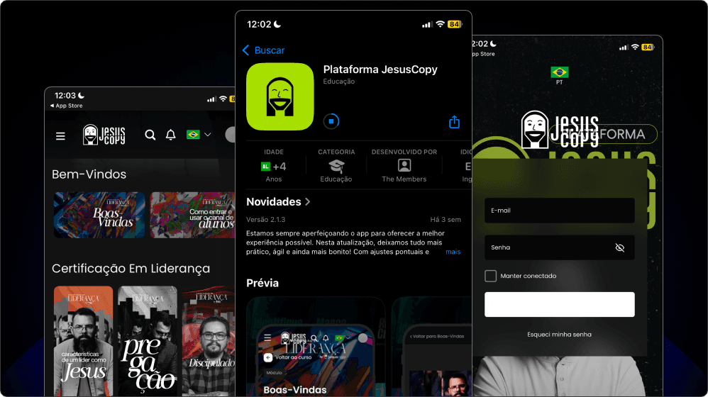 Mockup do aplicativo, tela inicial